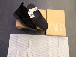 ZARA Men's Black Pure Suede Leather Chukka Boots (Premium Surplus Quality)