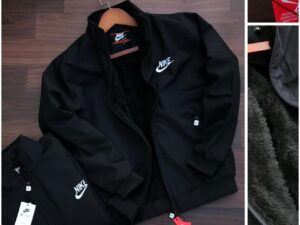 Nike Men's Sherpa Fleece Lined Waterproof Bomber Jacket