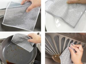 steel wire dish cloth for stove grease removal