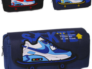 Skate pencil pouch blue sneaker design