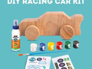 wooden diy car for kids painting kit