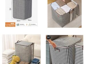 180 litre laundry storage bag with lid and handles