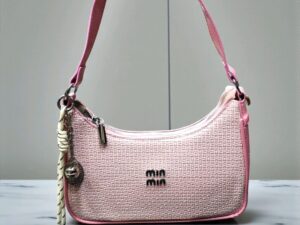 Black mini shoulder handbag for women with broad belt