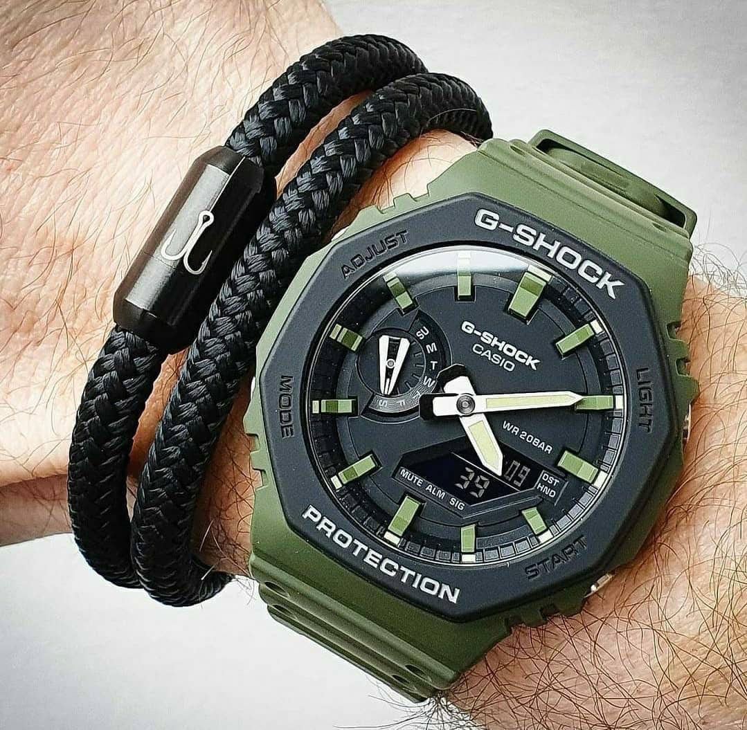 G-SHOCK GA-2100 Green Edition Carbon Core Guard Watch - Image 2