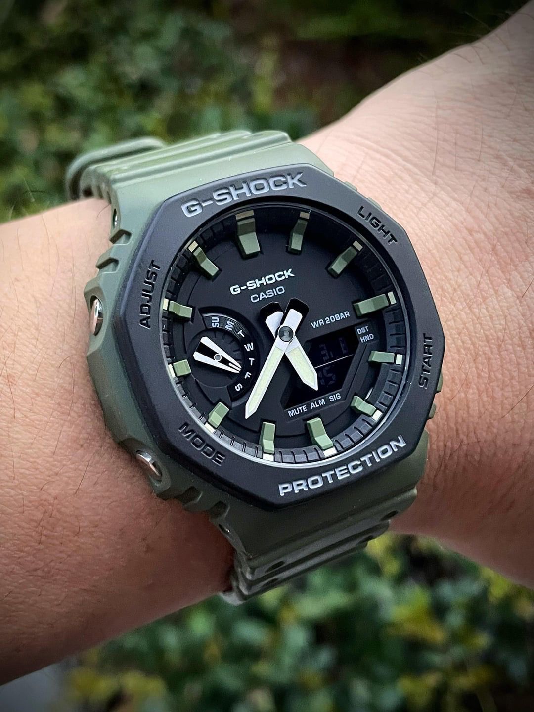 G-SHOCK GA-2100 Green Edition Carbon Core Guard Watch - Image 3